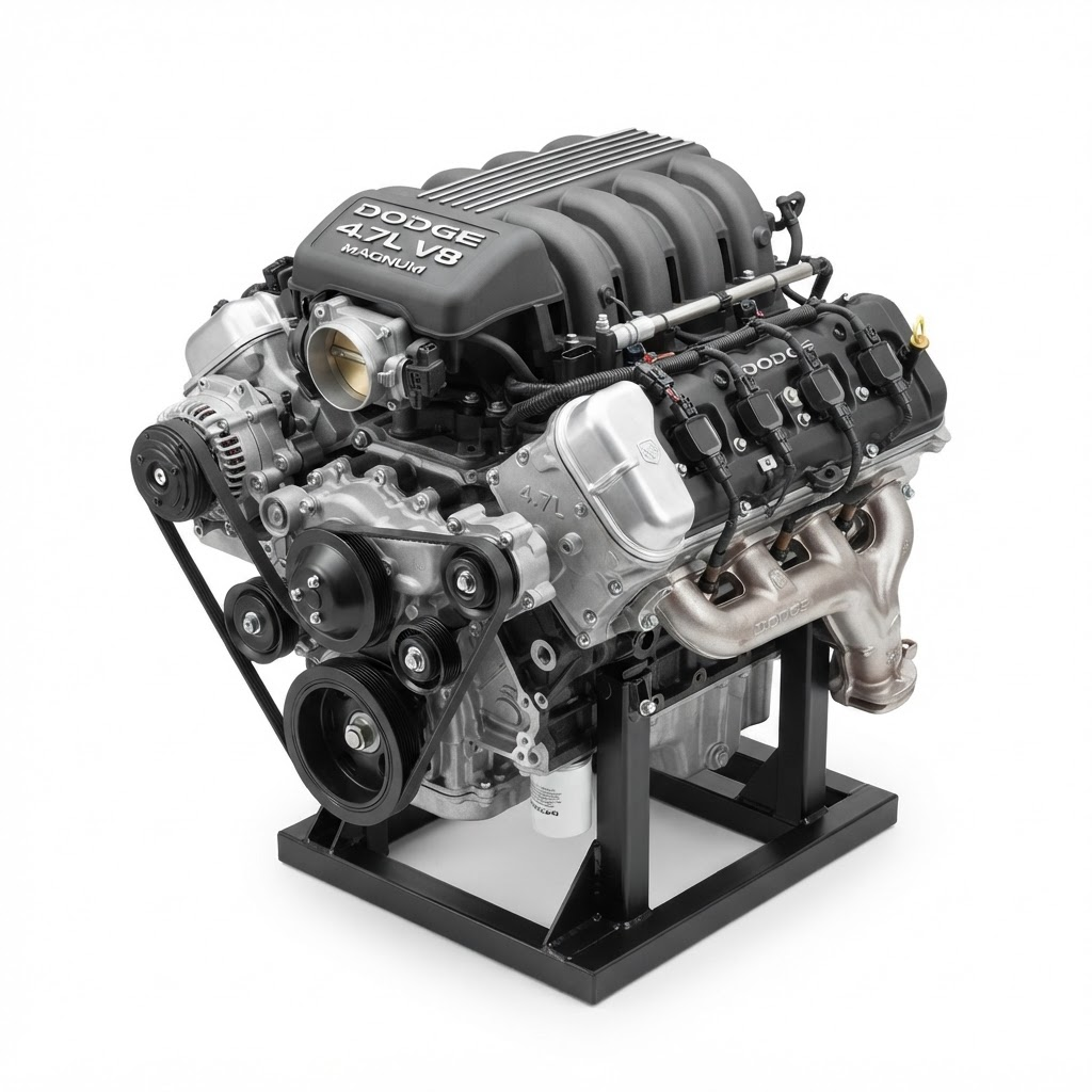 2000 Dodge DAKOTA Engine - 4.7L (8-287, VIN N, 8th digit, 16 tooth crankshaft tone wheel) - 104,000 miles